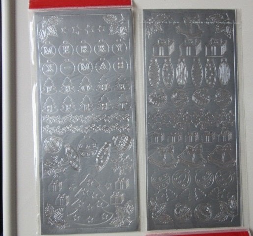 Zb16 2x STICKERVEL HOBBY KAARTEN MAKEN KERST STER BOOM KLOK, Siemensstrasse 21, 59199 Bönen, Duitsland, Nieuw, Ophalen of Verzenden