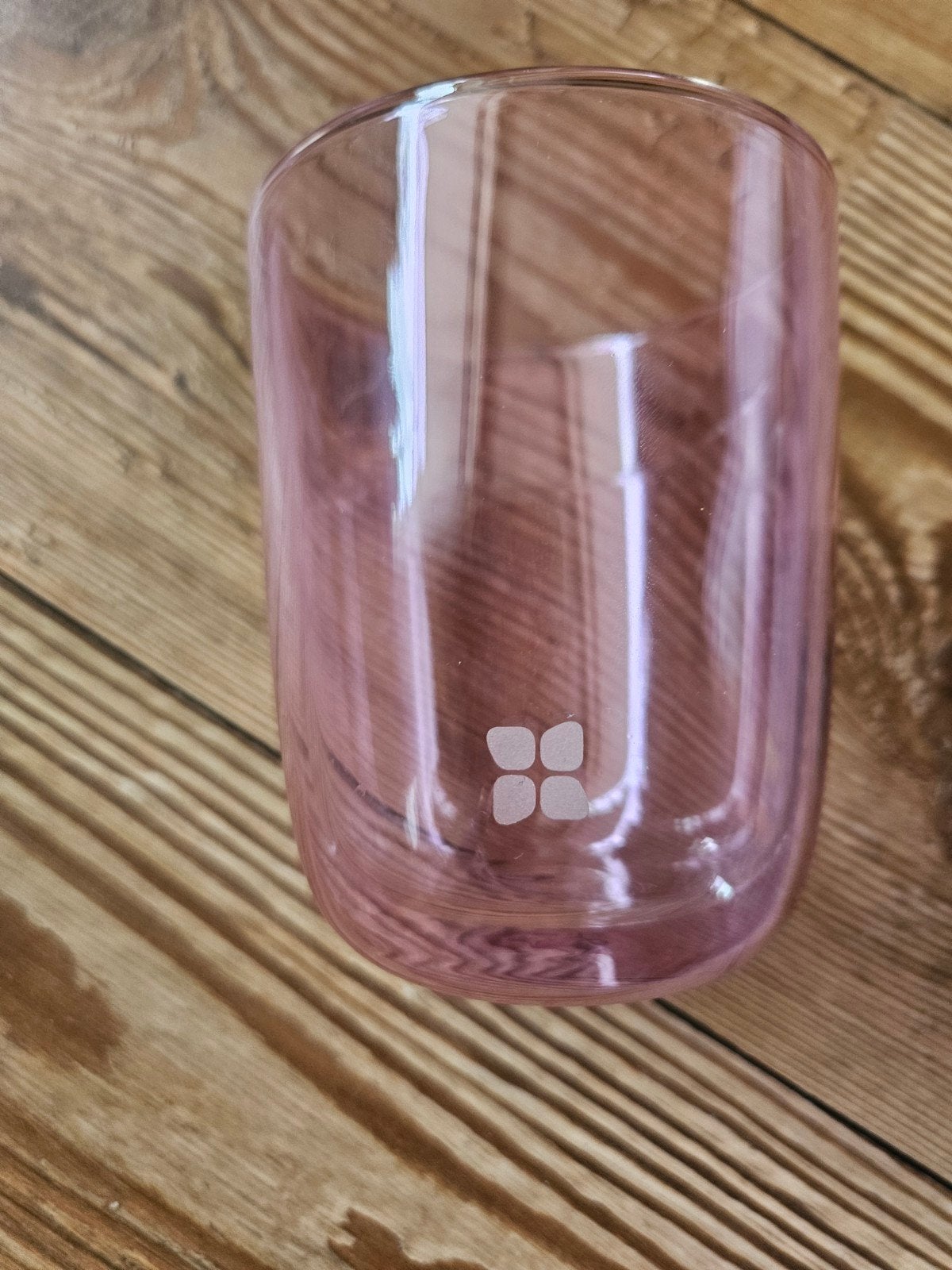Waterdrop Glass Cup - Roze dubbelwandig borosilicaatglas, Ophalen, Nieuw, Roze, Overige merken