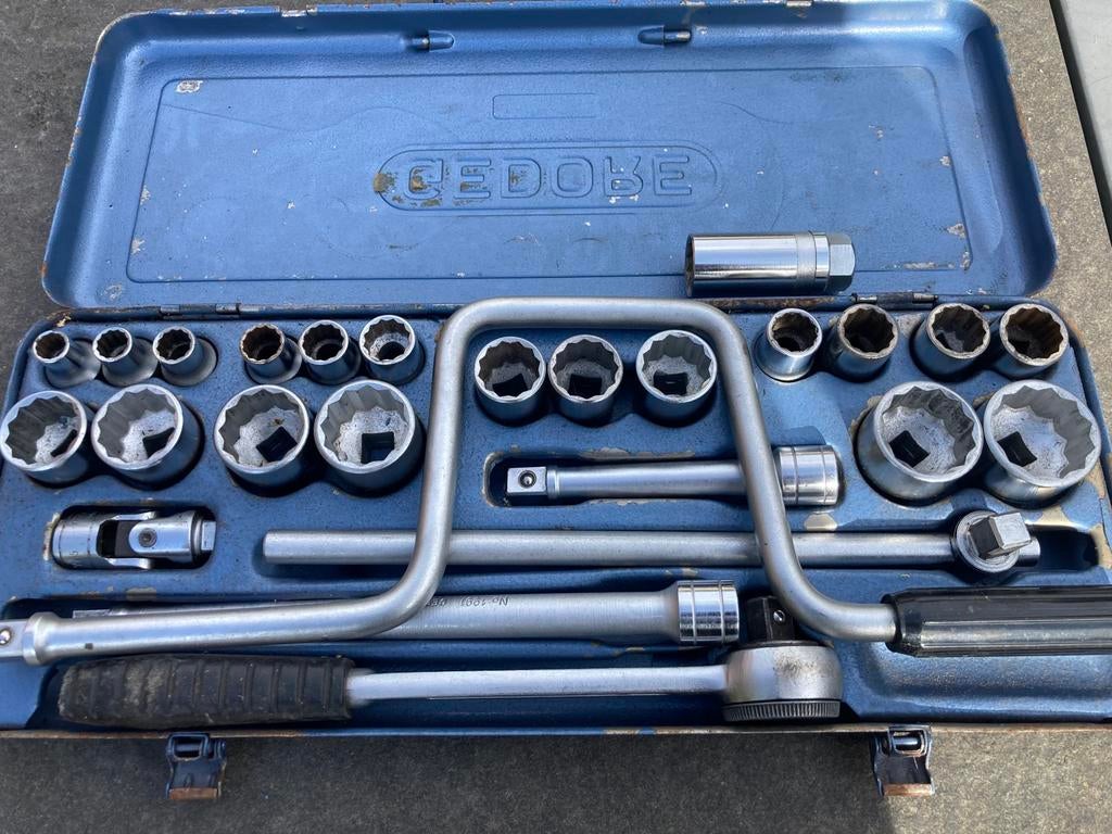 Gedore dopsleutels dopsleutelset 10 - 32, Auto diversen, Autogereedschap, Ophalen of Verzenden, Zo goed als nieuw
