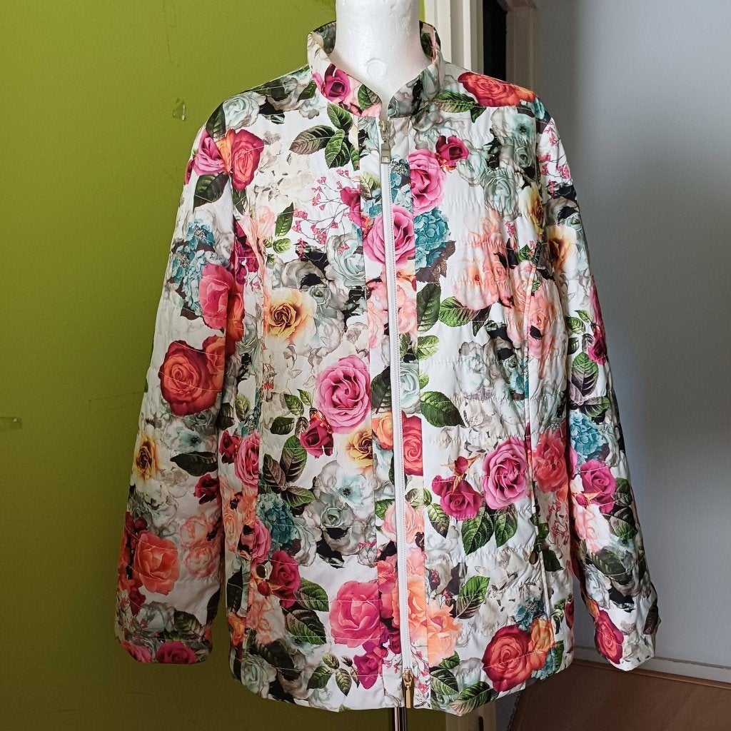 Mooie tussenjas van Gerry Weber maat 46, Meerkleurig, Maat 46/48 (XL) of groter, Ophalen of Verzenden, Zo goed als nieuw