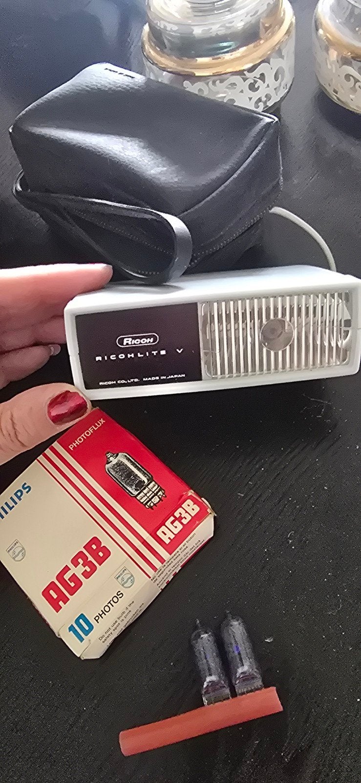 Ricoh RicohLite V flitser met Philips AG3B flitslampen, Ophalen of Verzenden, Gebruikt, Overige merken