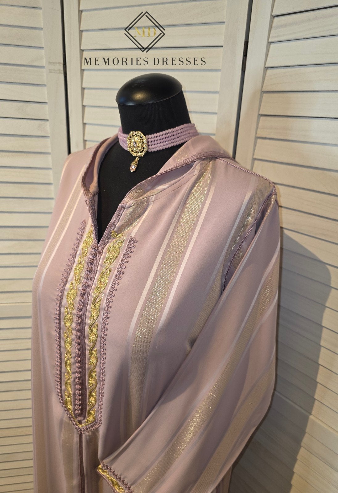Jellaba / djellaba Jawhara Roze, Kleding | Dames, Ophalen of Verzenden, Zo goed als nieuw, Galajurk