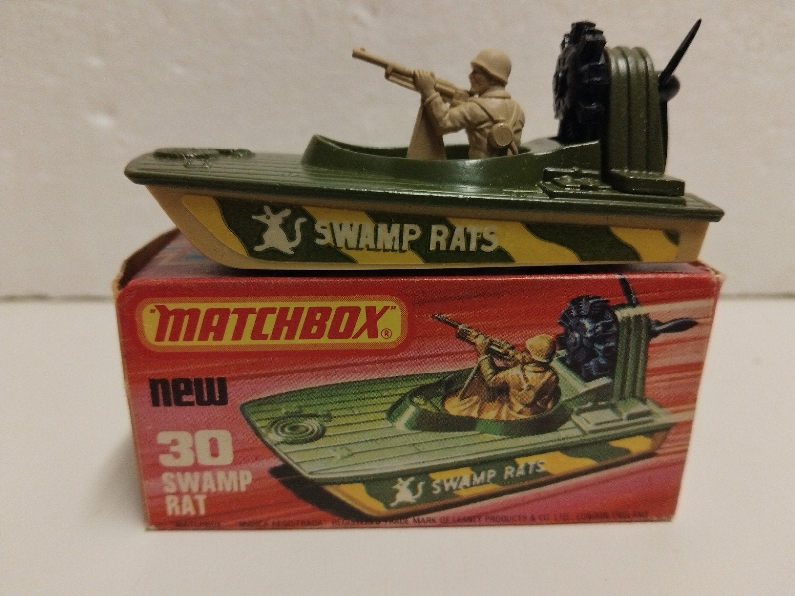 Matchbox #30 Swamp Rat legerboot Propellerboot 3INCH, Ophalen of Verzenden, Zo goed als nieuw, Overige typen, Matchbox