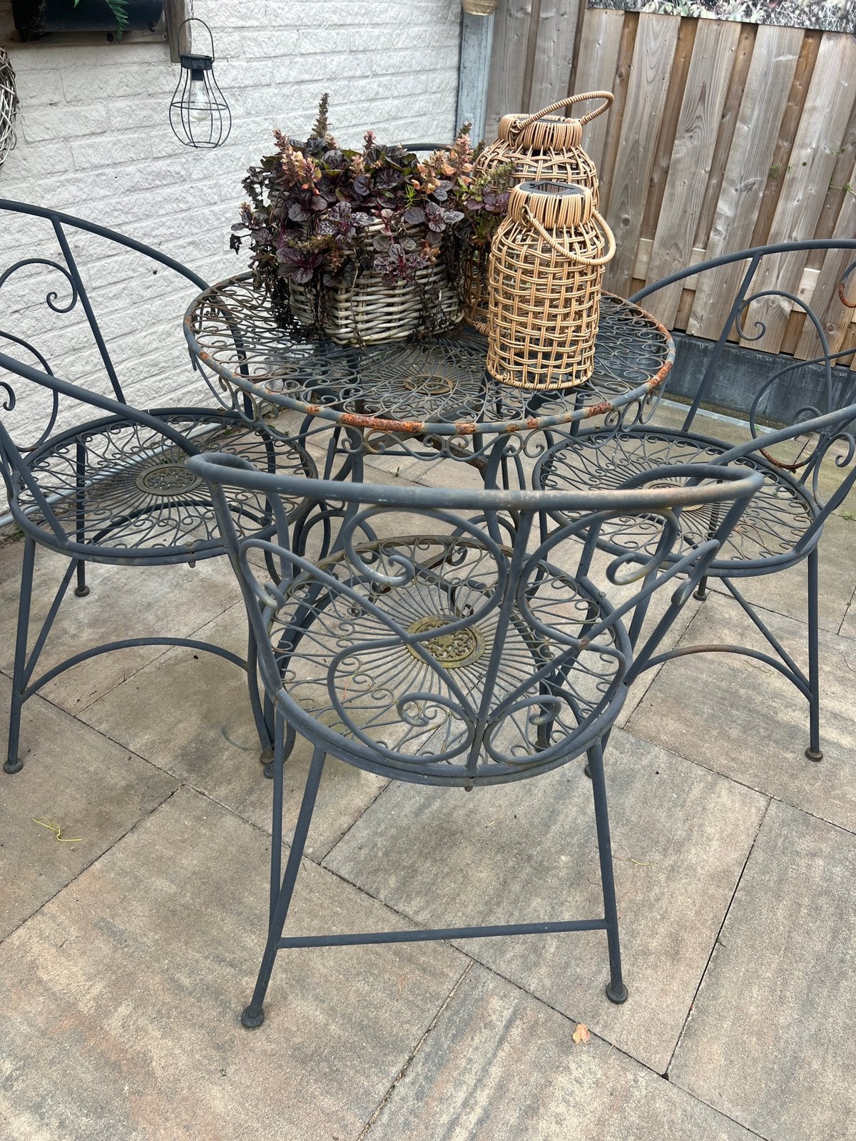 ijzer tuinset, Ophalen, Gebruikt, Tuinset, Eettafel