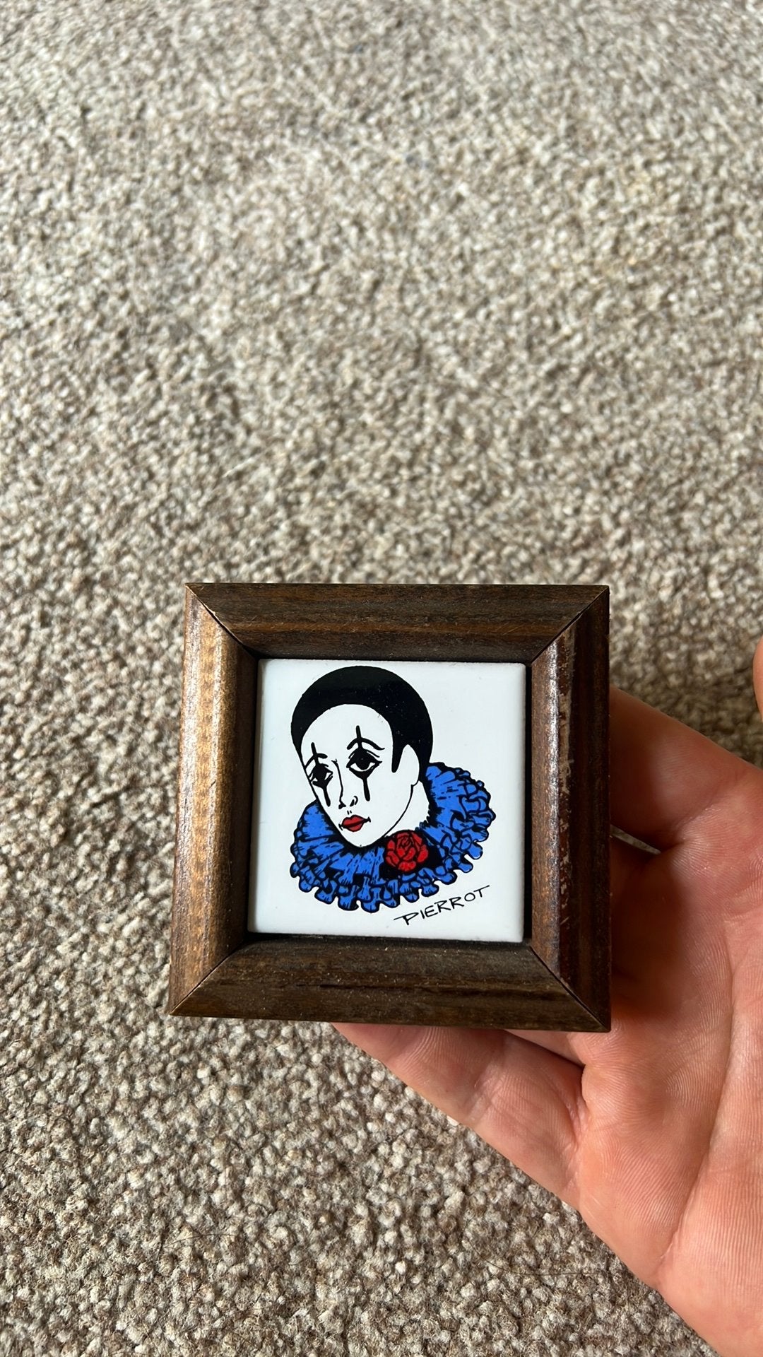 Pierrot tegeltje, Antiek en Kunst, Ophalen
