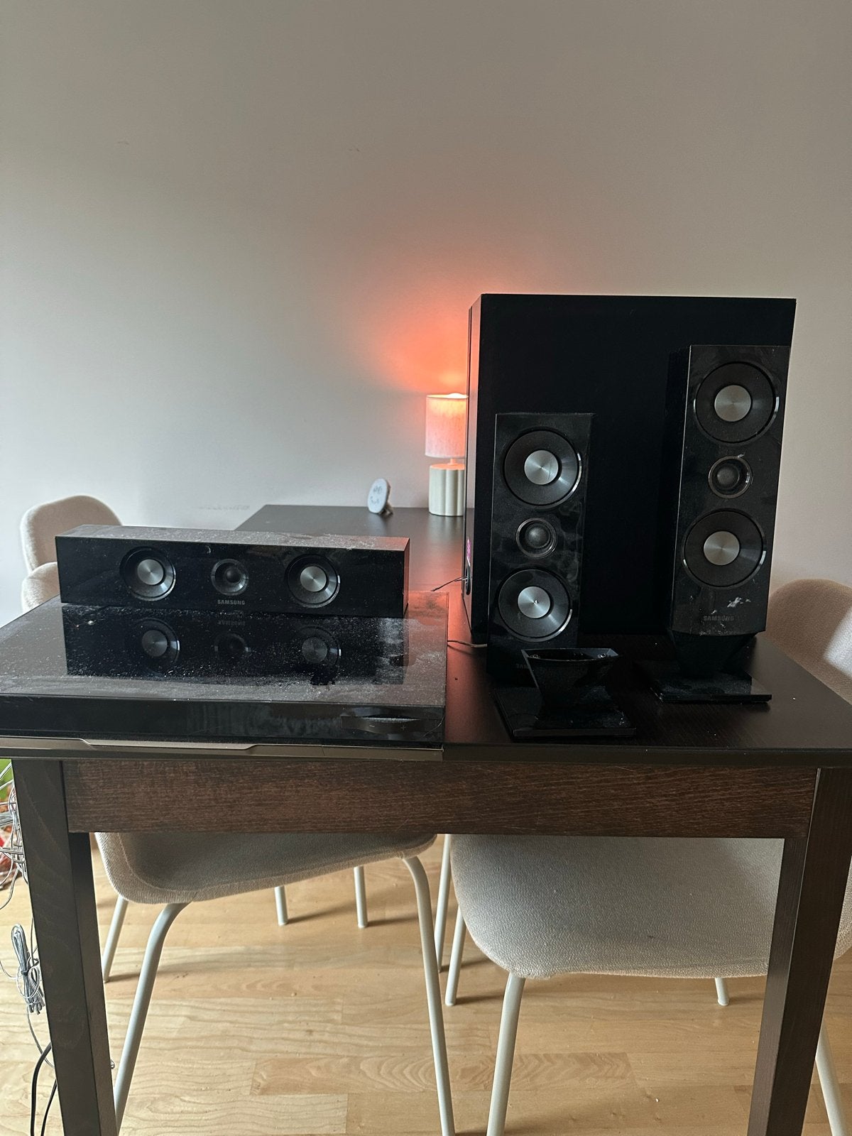 Samsung Blu-ray speler met speakers en subwoofer, Ophalen, Blu-ray-speler, Minder dan 40 watt, Gebruikt