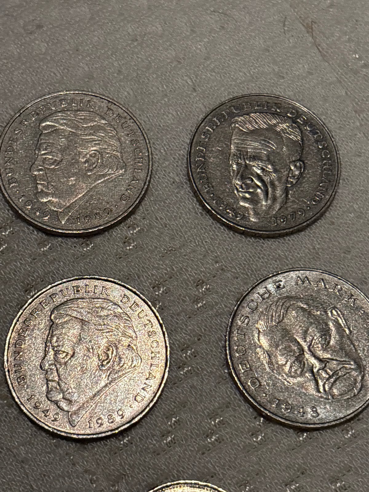 Set van 16 Duitse Mark/Pfennig munten (o.a. 1949, zilverkleu, Postzegels en Munten, Ophalen of Verzenden, Duitsland, Setje