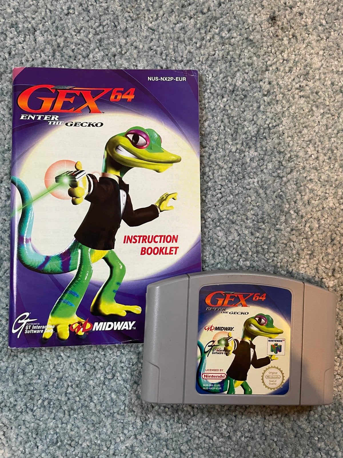 Gex 64: Enter the Gecko - Nintendo 64 (N64) met boekje, Spelcomputers en Games, Nintendo, 1 speler, _, _