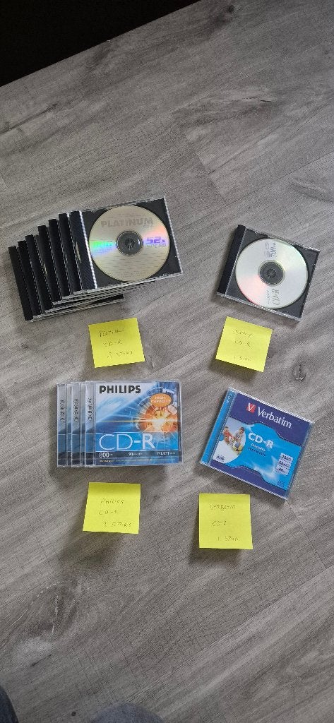 69 lege DVD's en CD's met 35 lege hoesjes, Computers en Software, Philips, Nieuw, Ophalen of Verzenden, Herschrijfbaar
