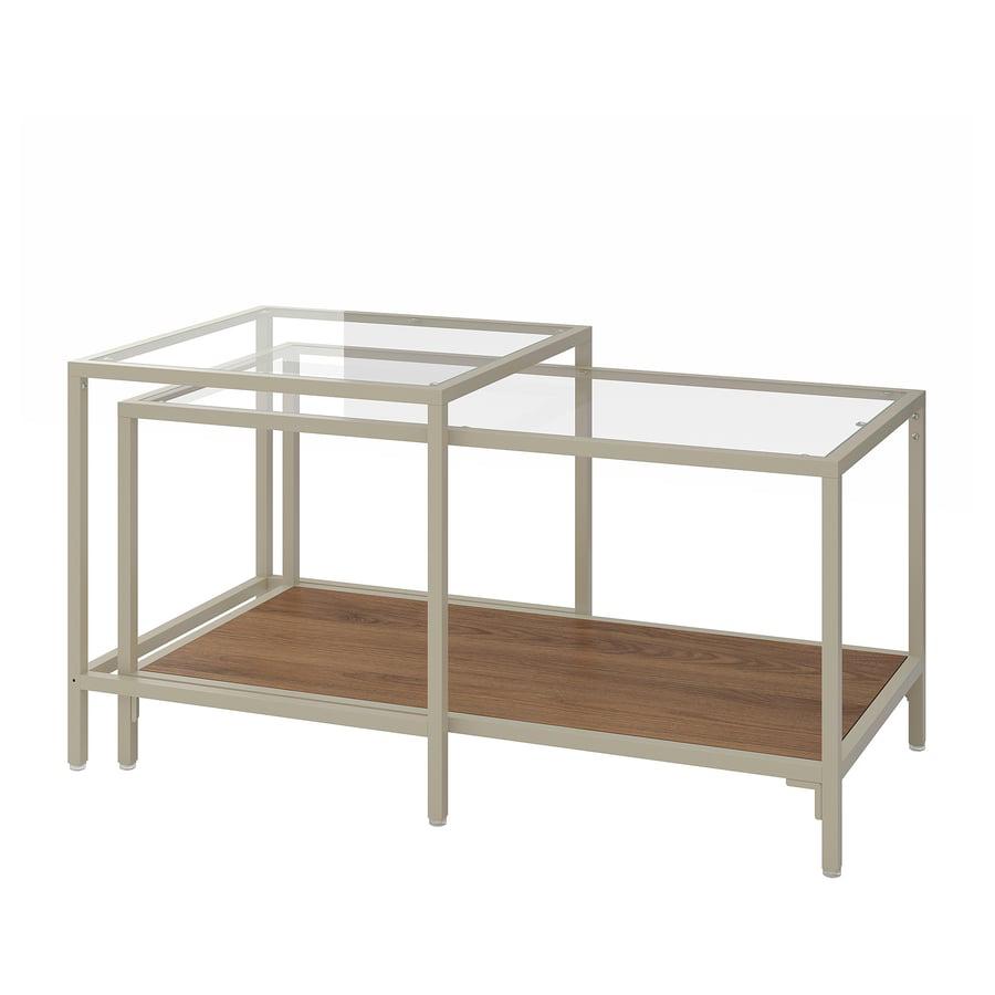 Ikea 1 salontafel van glas VITTSJÖ, Huis en Inrichting, Tafels | Salontafels, Ophalen, 100 tot 150 cm, Nieuw, 50 tot 100 cm