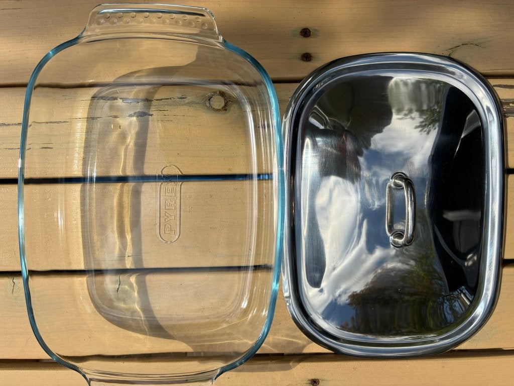 Glazen ovenschalen 2 stuks, Huis en Inrichting, Ophalen, Meerkleurig, Overige merken, Glas