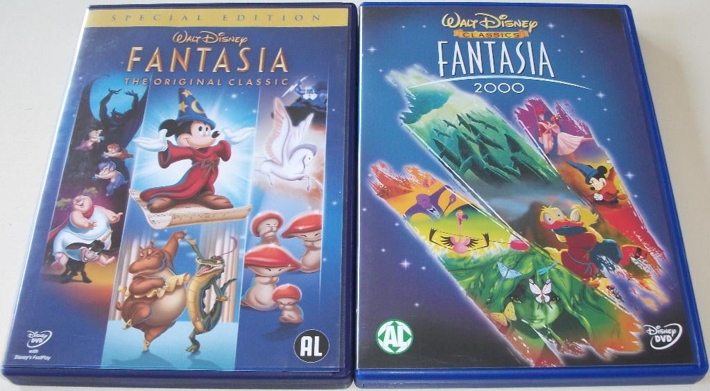 Dvd *** FANTASIA *** 2 stuks Walt Disney, Alle leeftijden, Overige genres, Ophalen of Verzenden, Zo goed als nieuw