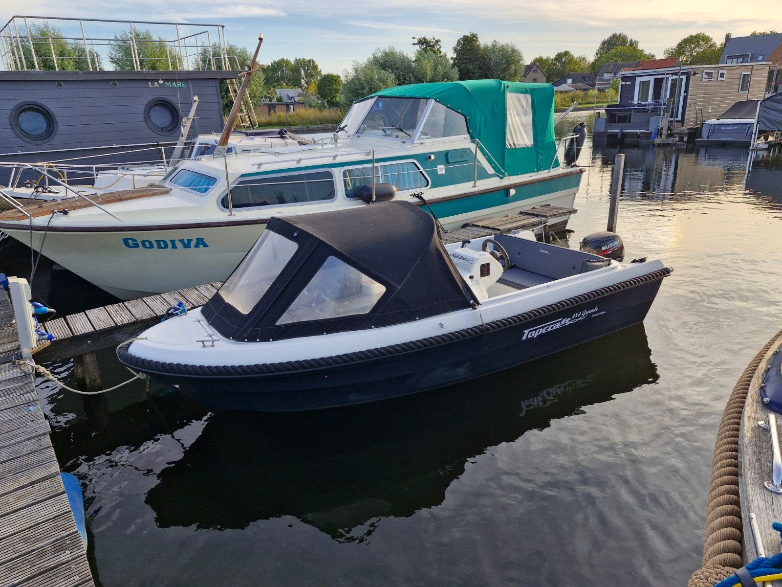 Topcraft 484 Grande limited met Suzuki buitenboordmotor, Gebruikt, Buitenboordmotor, Polyester, Consoleboot