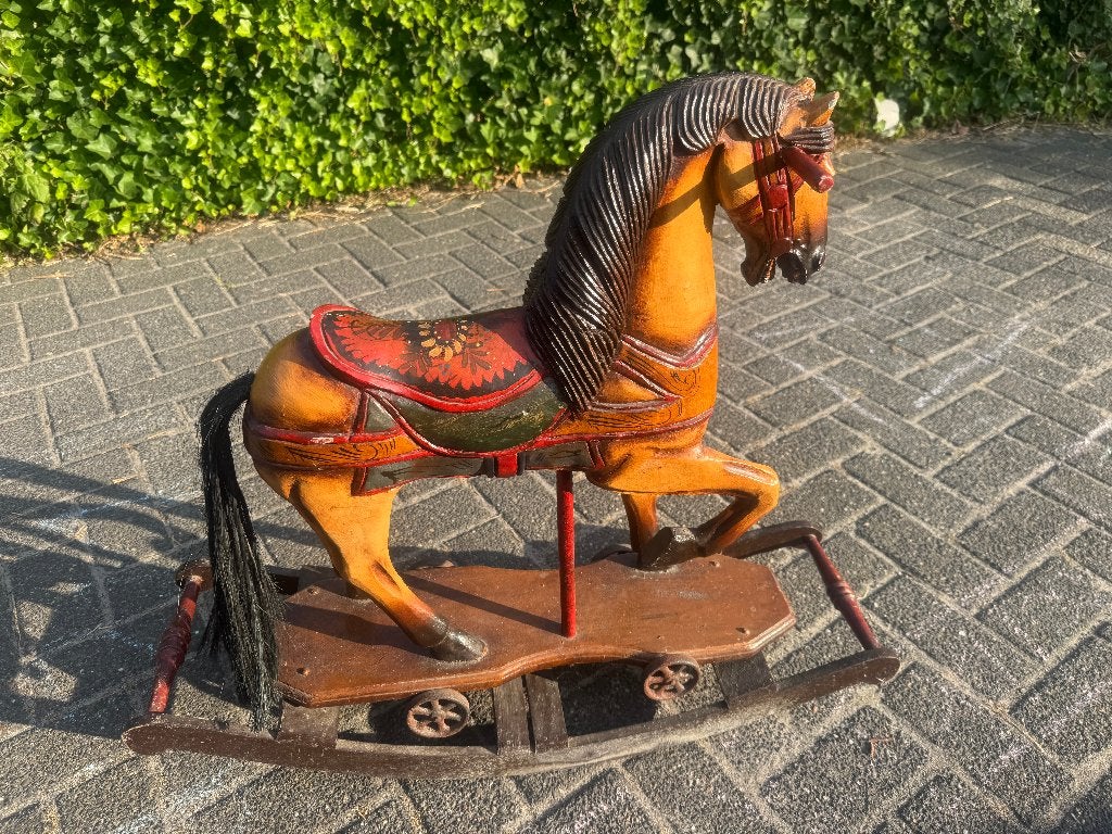 mooi groot frans antiek hobbelpaard, Ophalen of Verzenden