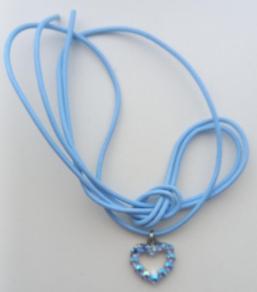 Dolce Luna hangertje met blauw koord, Ophalen of Verzenden, Nieuw, Blauw, Overige materialen