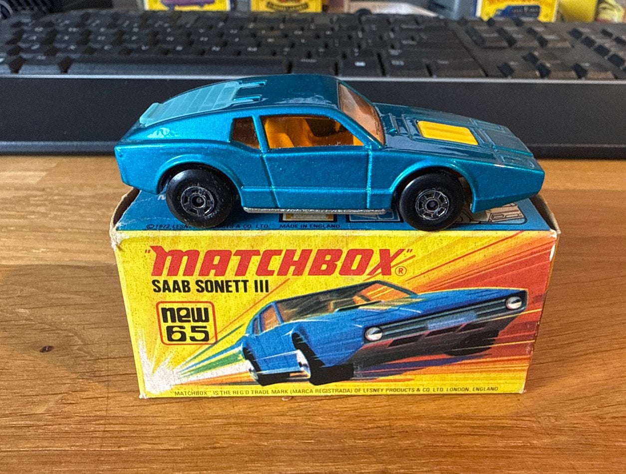 Matchbox superfast 65 Saab Sonett in originele box, Ophalen of Verzenden, Zo goed als nieuw, Auto