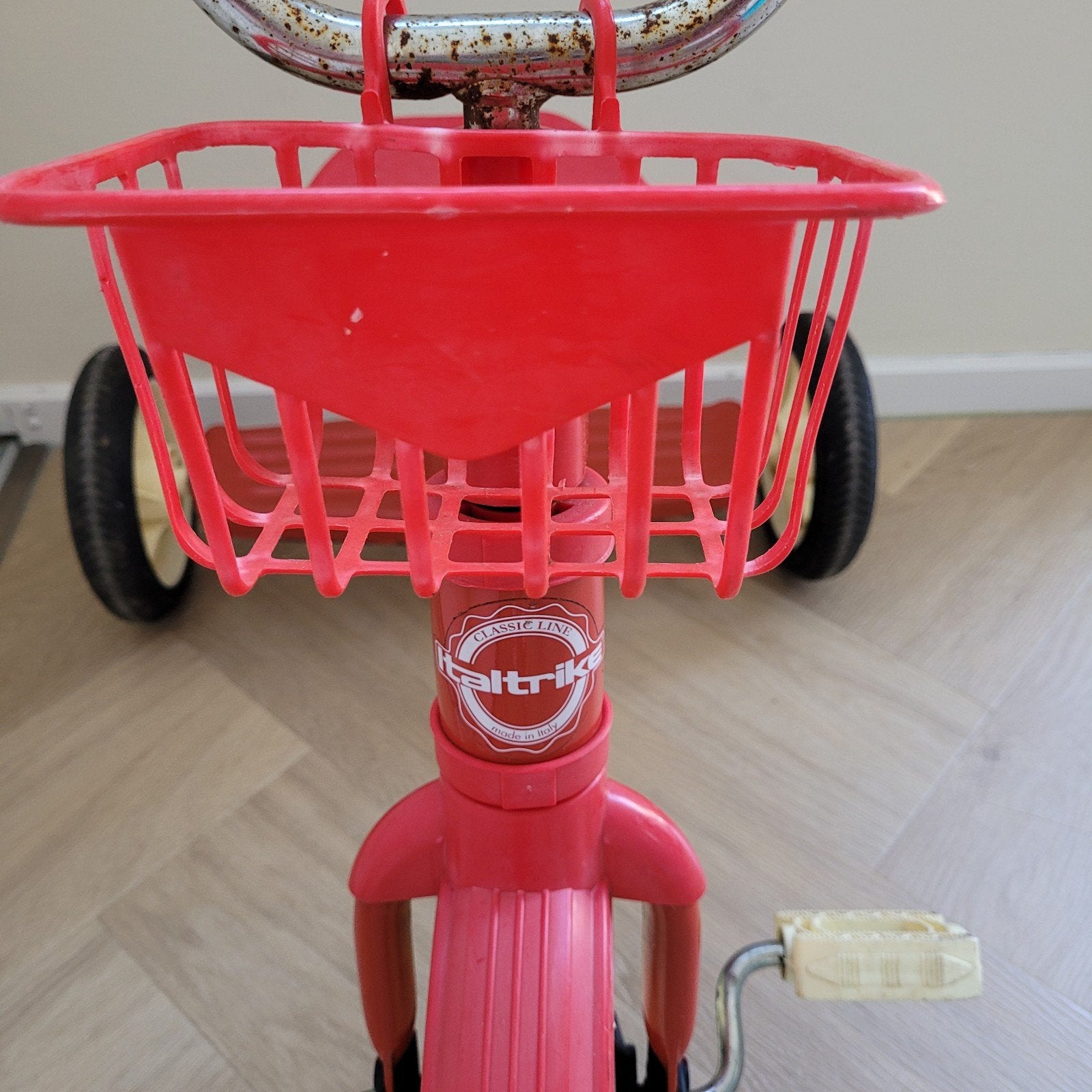 Italtrike driewieler rood met mandje, Fietsen en Brommers, Fietsen | Driewielers, Ophalen, Zo goed als nieuw, Italtrike