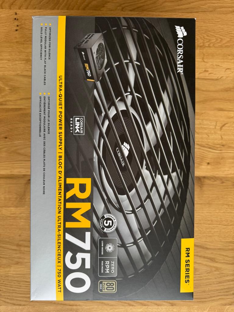 Corsair RM750 80+ Gold - volledig modulair, Ophalen of Verzenden, Zo goed als nieuw