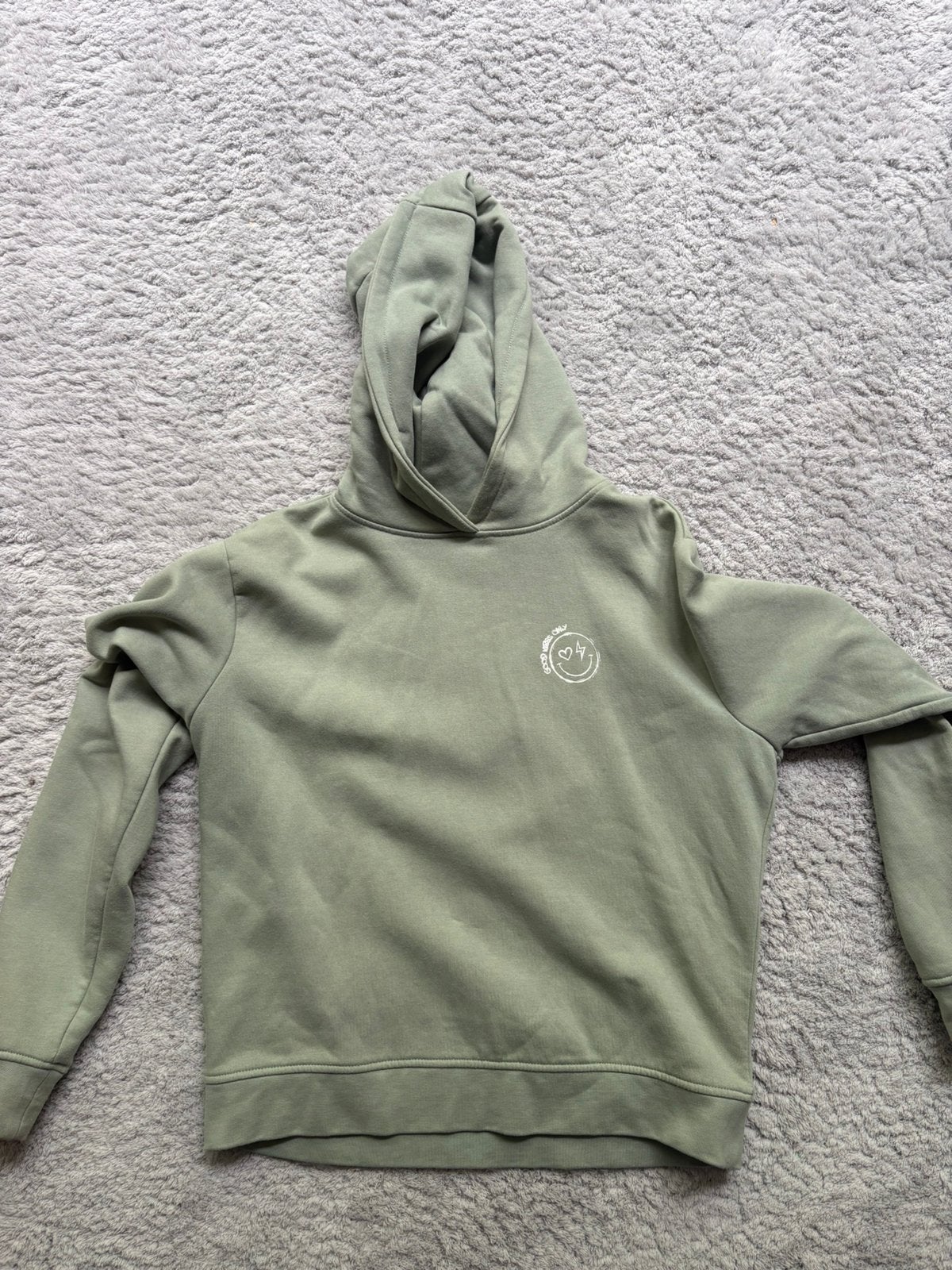 Amy & Ivy Hoodie maat xs lichtgroen smiley (merk van Sting), Ophalen of Verzenden, Zo goed als nieuw