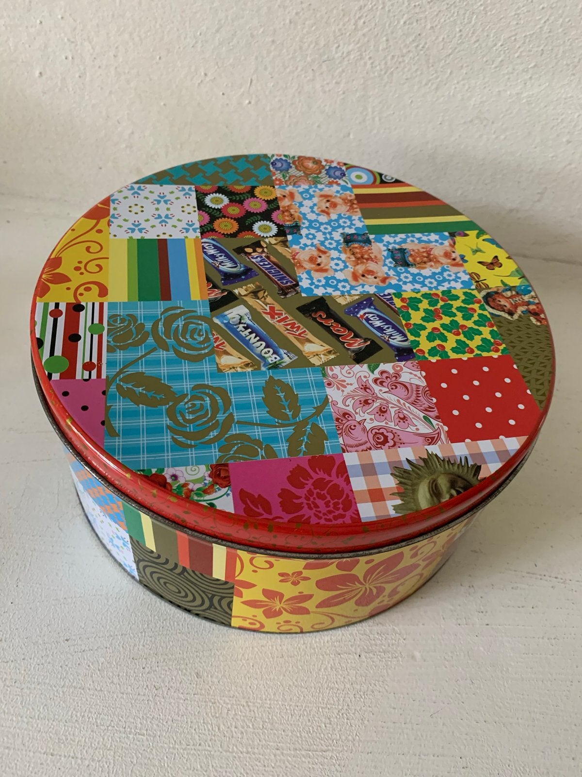 Decoratieve Blik met Snoepmotieven, Verzamelen, Ophalen of Verzenden, Gebruikt, Koek(jes), Overige merken