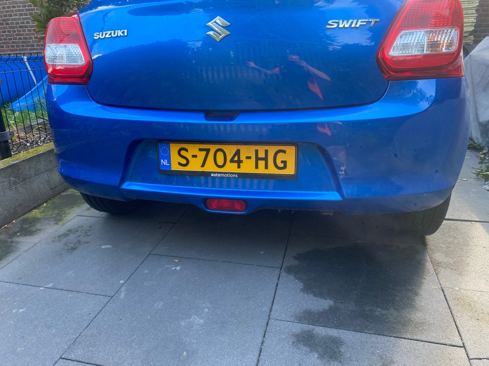 Suzuki Swift 2019 Achterbumper ZWG Speedy Blue Metallic, Ophalen, Gebruikt, Achter, Bumper