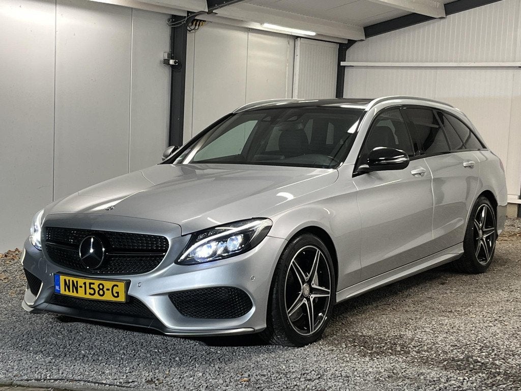 Mercedes-Benz C43 AMG Estate 450 4MATIC 368PK 5-2015 LED PAN, Auto's, 367 pk, 2996 cc, Leder, Vierwielaandrijving
