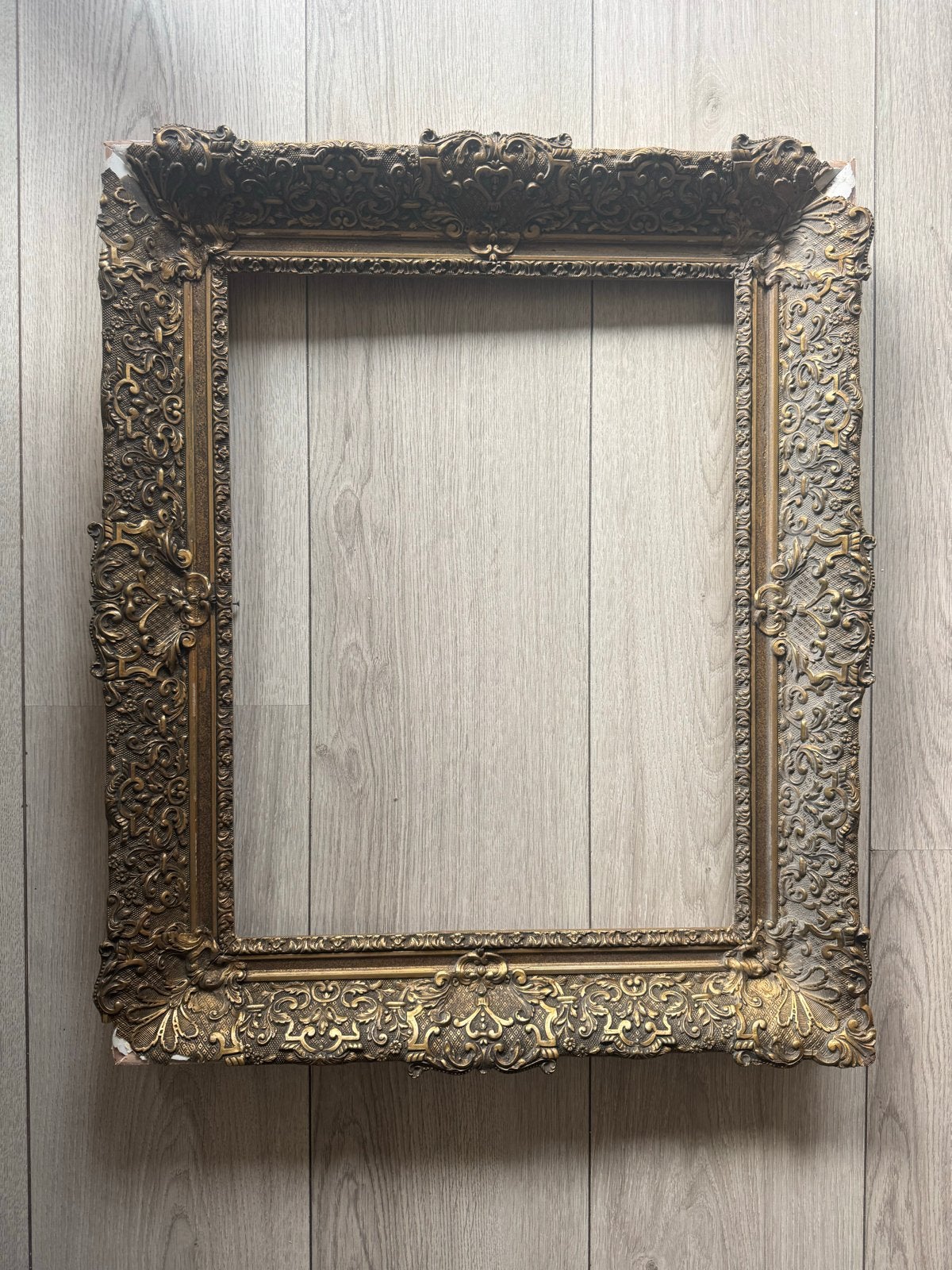 Antieke Gouden Schilderijlijst - Barok Stijl, Gebruikt, Schilderijlijst, Met sierrand, Ophalen of Verzenden