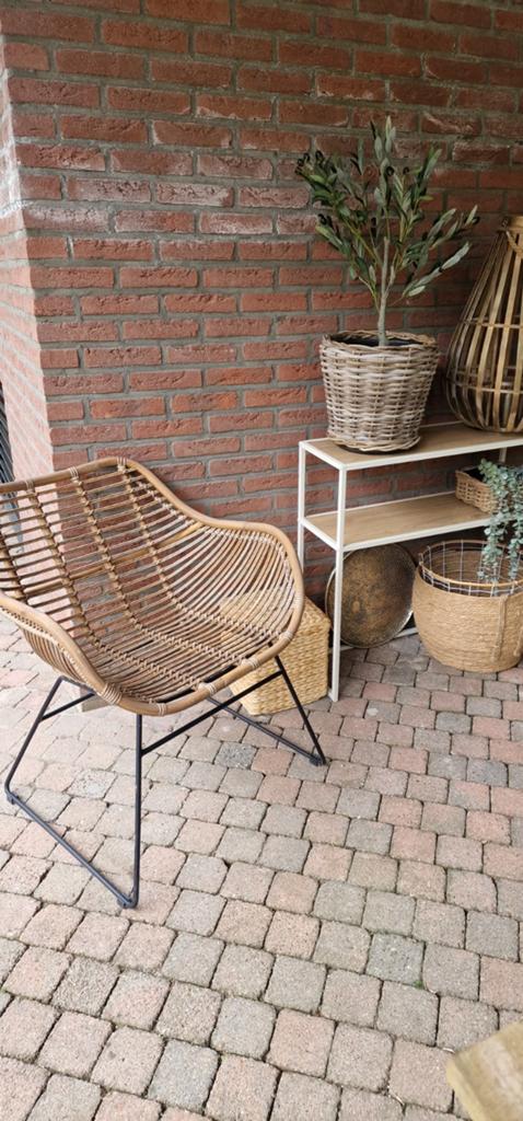 Rotan stoel, Ophalen, Gebruikt, Bruin, Riet of Rotan