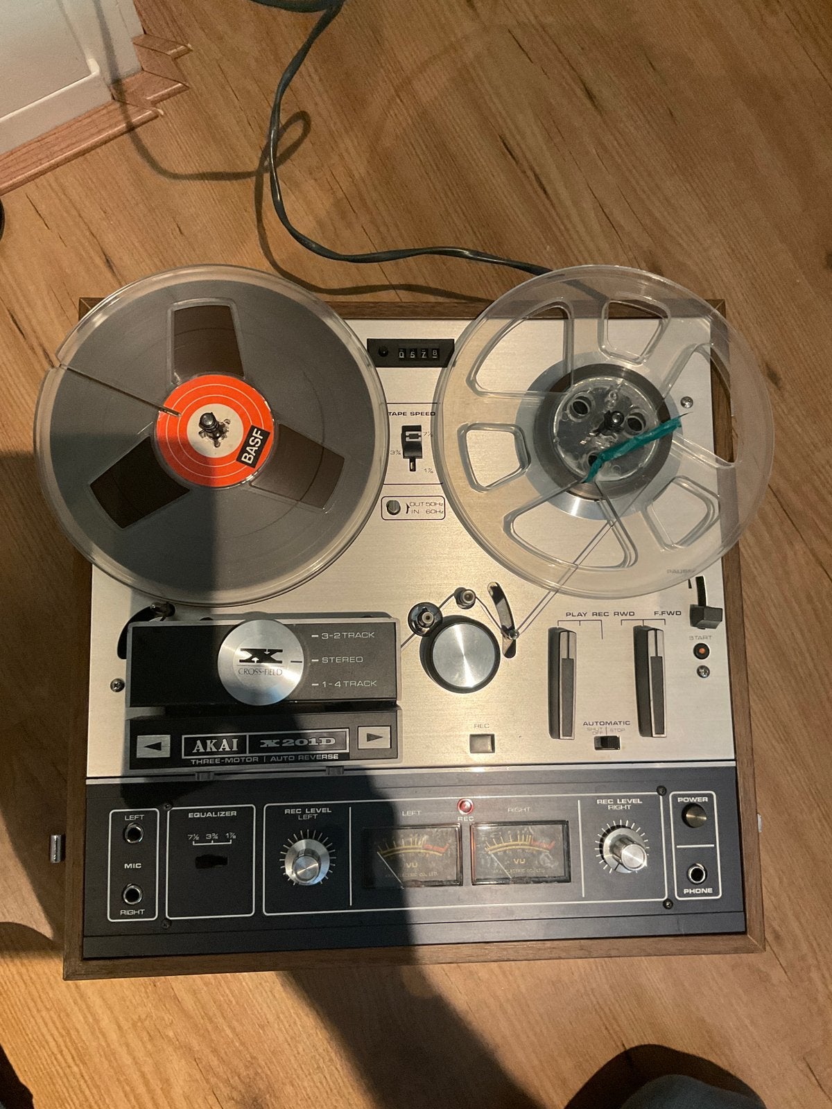 AKAI X201D bandrecorder *auto reverse*, Ophalen, Bandrecorder, Met banden