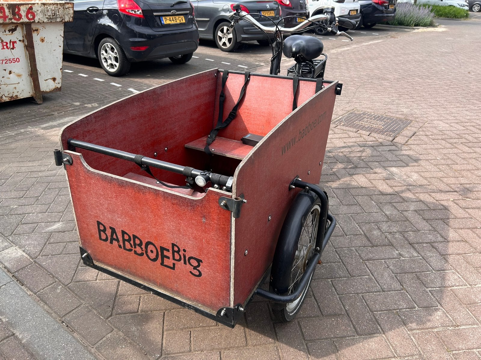 Babboe Big elektrische bakfiets, Fietsen en Brommers, Fietsen | Bakfietsen, 4 kinderen of meer, Gebruikt, Elektrisch, Ophalen