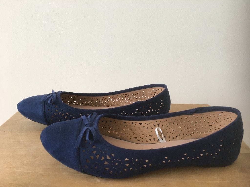 Stijlvolle blauwe ballerina’s maat 38, Blauw, Zo goed als nieuw, Tissaia, Ballerina's