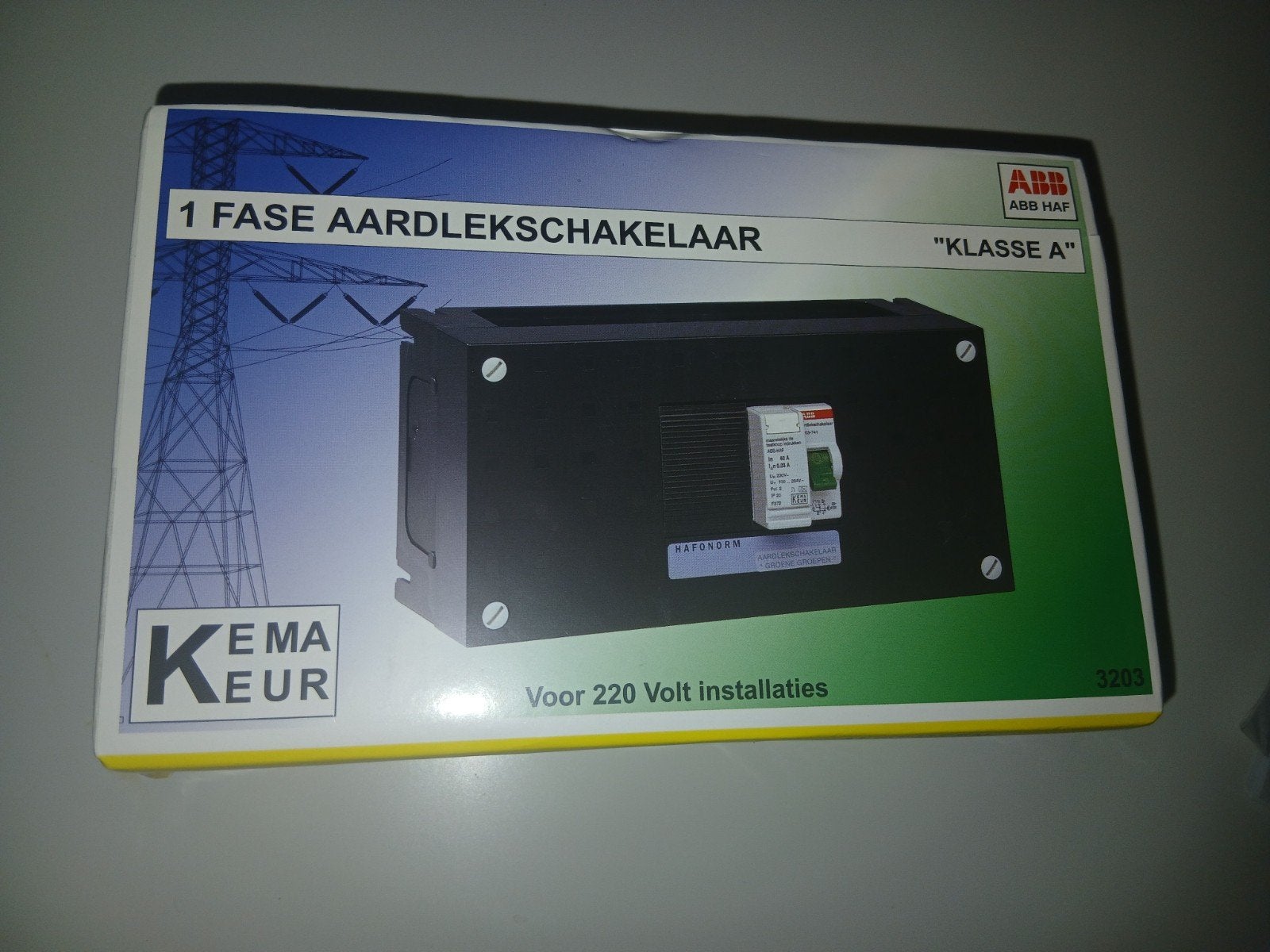 ABB 1fase aardlek schakelaar, Ophalen of Verzenden, Nieuw, ABB, Aardlekschakelaar