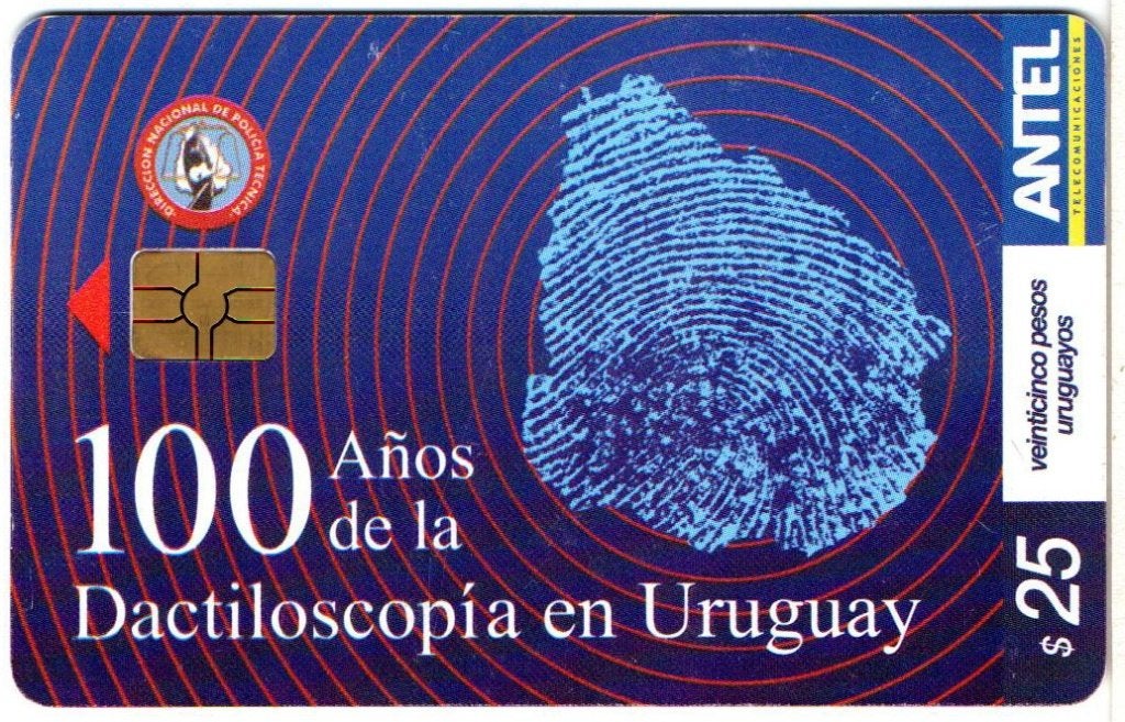 Mooi chip kaartje van Uruguay 10, Verzamelen, Ophalen of Verzenden