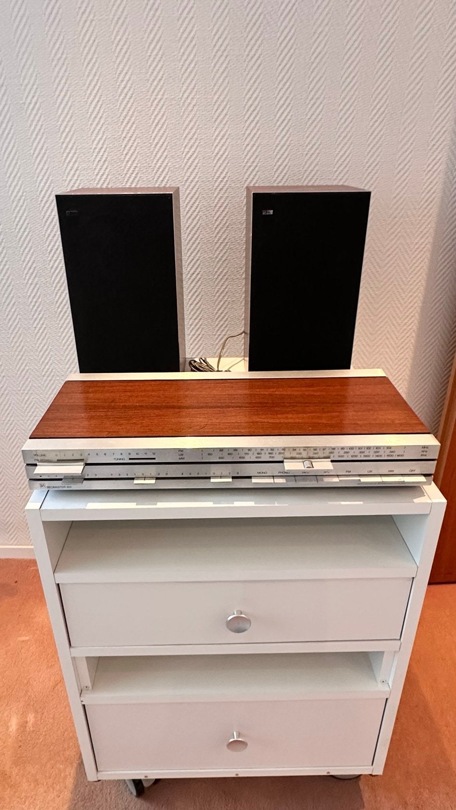 Vintage Bang & Olufsen Beomaster 901 met Beovox 1702, Gebruikt, Tuner of Radio, Bang & Olufsen, Losse componenten