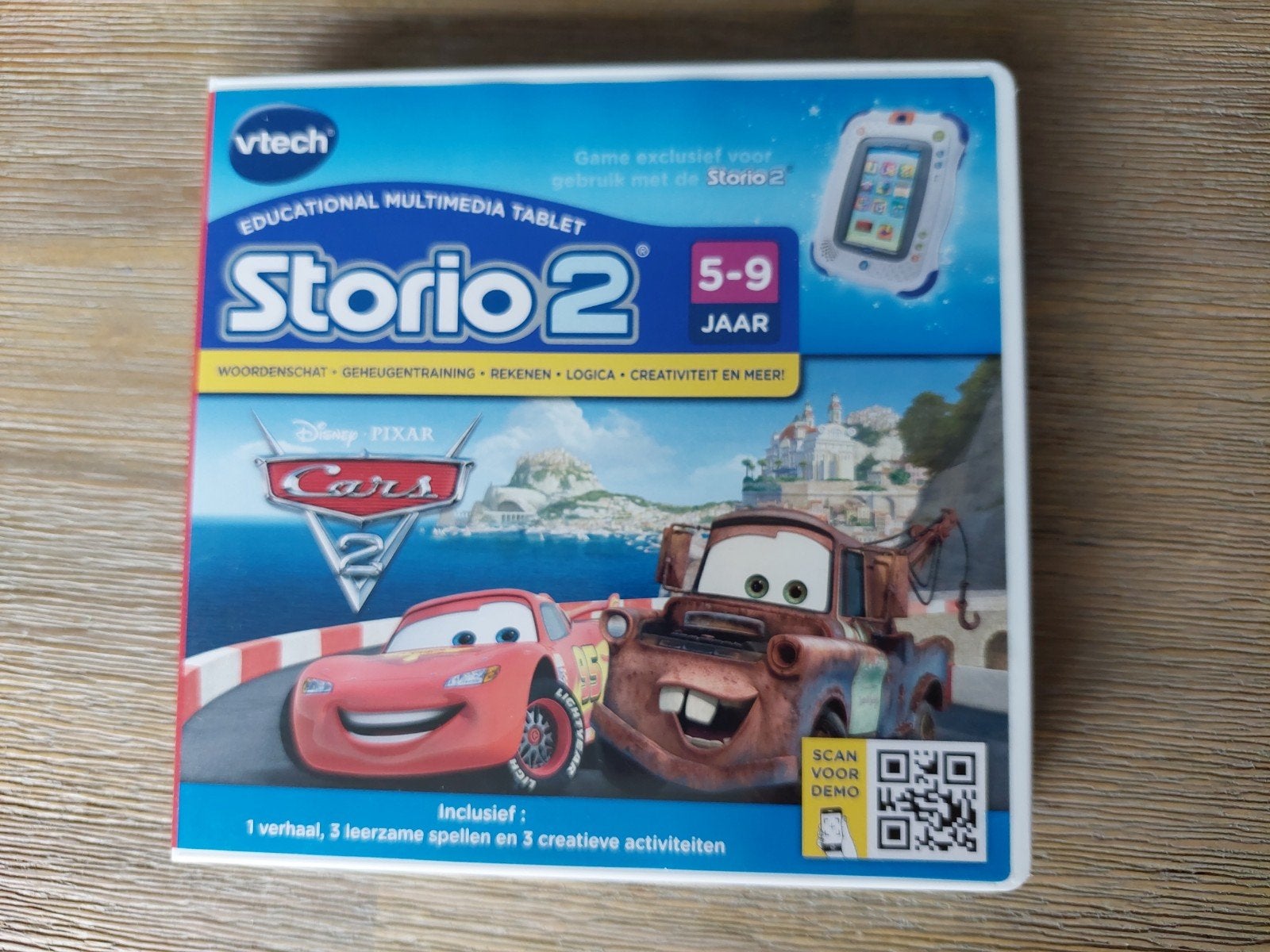 Storio Vtech spelletje game Disney Cars 2, Verzenden, Zo goed als nieuw, 6 jaar of ouder