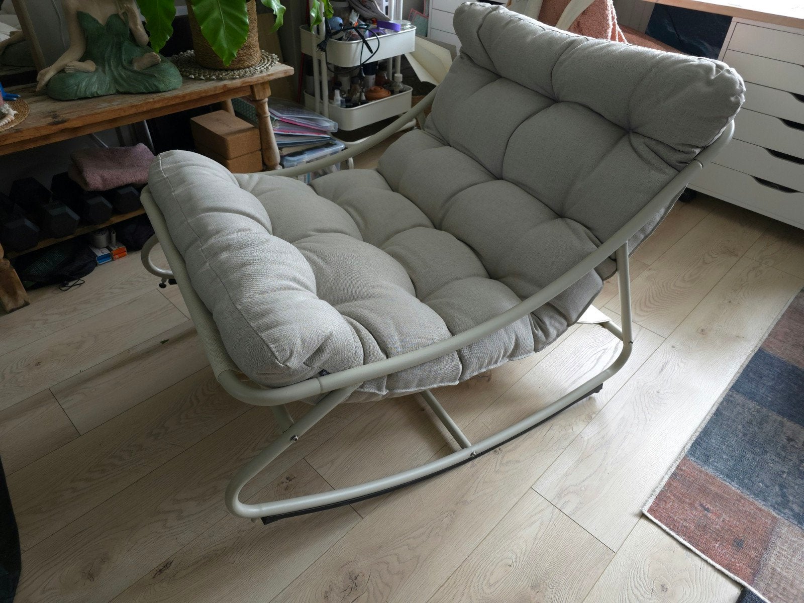 Schommelstoel Eline Beige, Ophalen, Modern, Comfortabel, Overige kleuren, Zo goed als nieuw