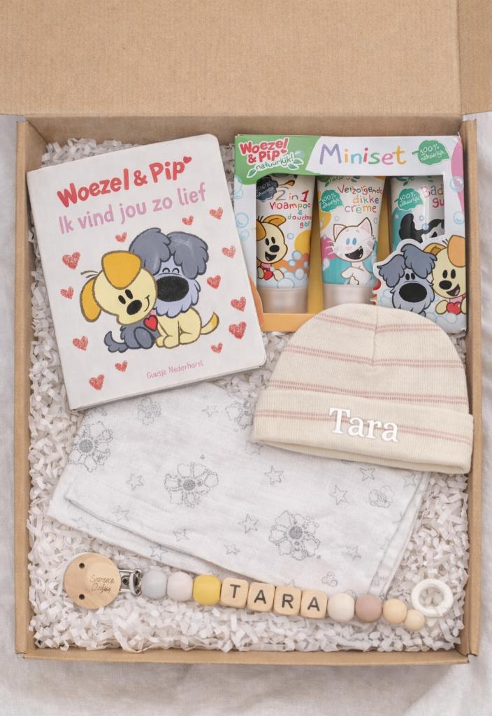 Kraamcadeau pakket Woezel en Pip plus, Kinderen en Baby's, Kraamcadeaus en Geboorteborden, Nieuw, Kraamcadeau, Verzenden