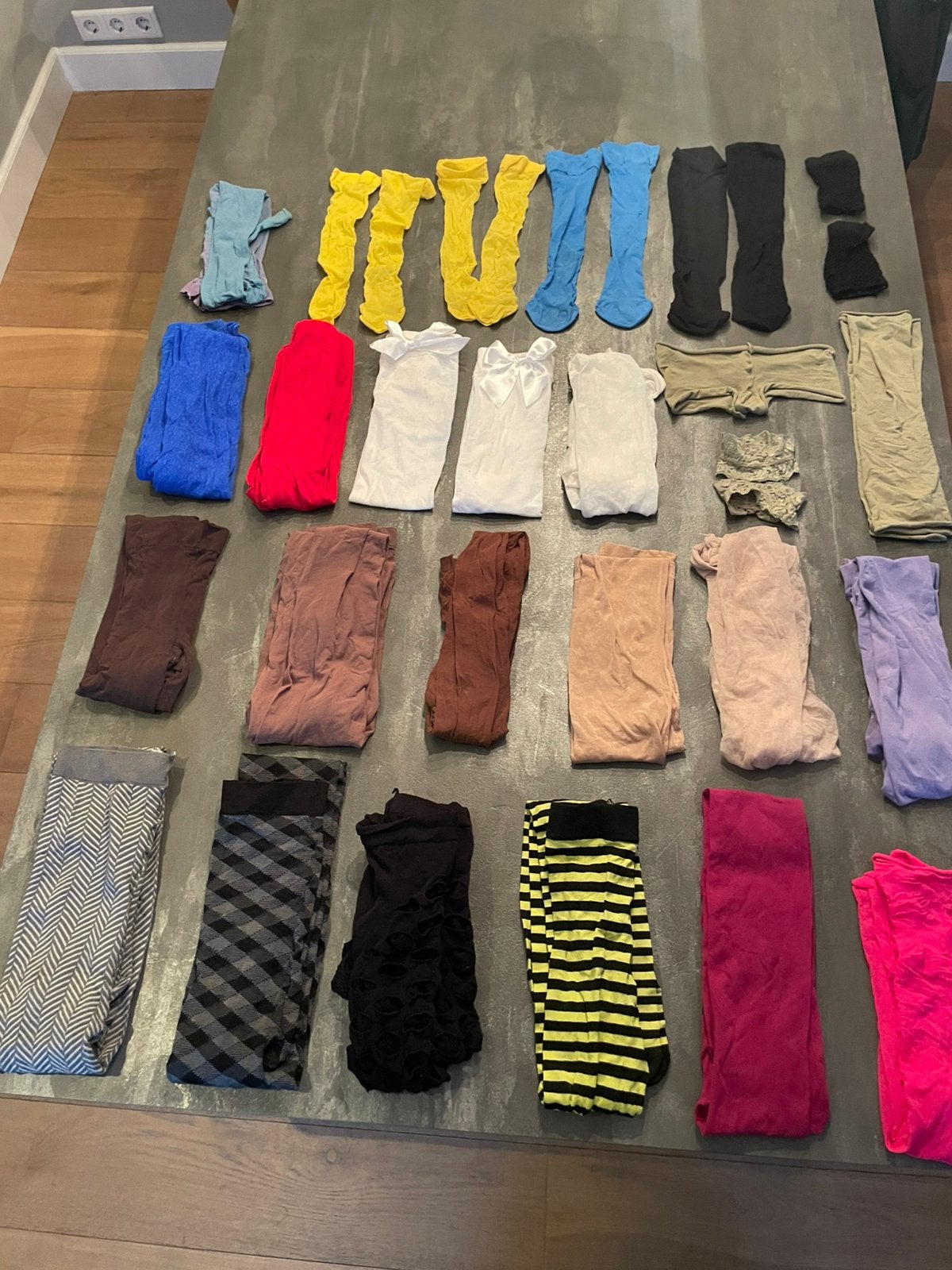 Partij vintage/retro panty's, kousen en handschoentjes e.a., Overige kleuren, Overige maten, Ophalen of Verzenden, Panty