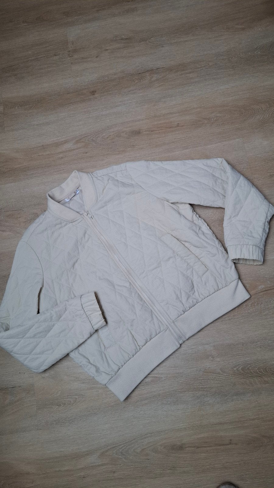 Janina gewatteerd bomberjack, Maat 38/40 (M), Beige, Ophalen of Verzenden, Zo goed als nieuw
