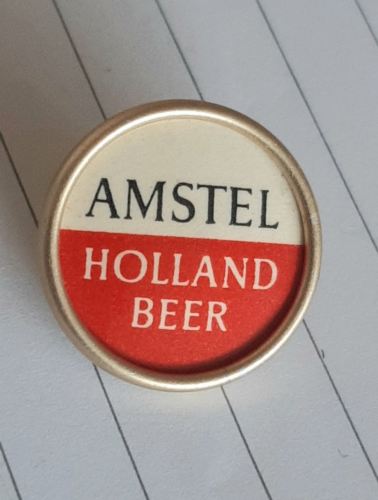 BROCHE SPELDJE VAN AMSTEL BIER, Verzenden, Gebruikt, Merk
