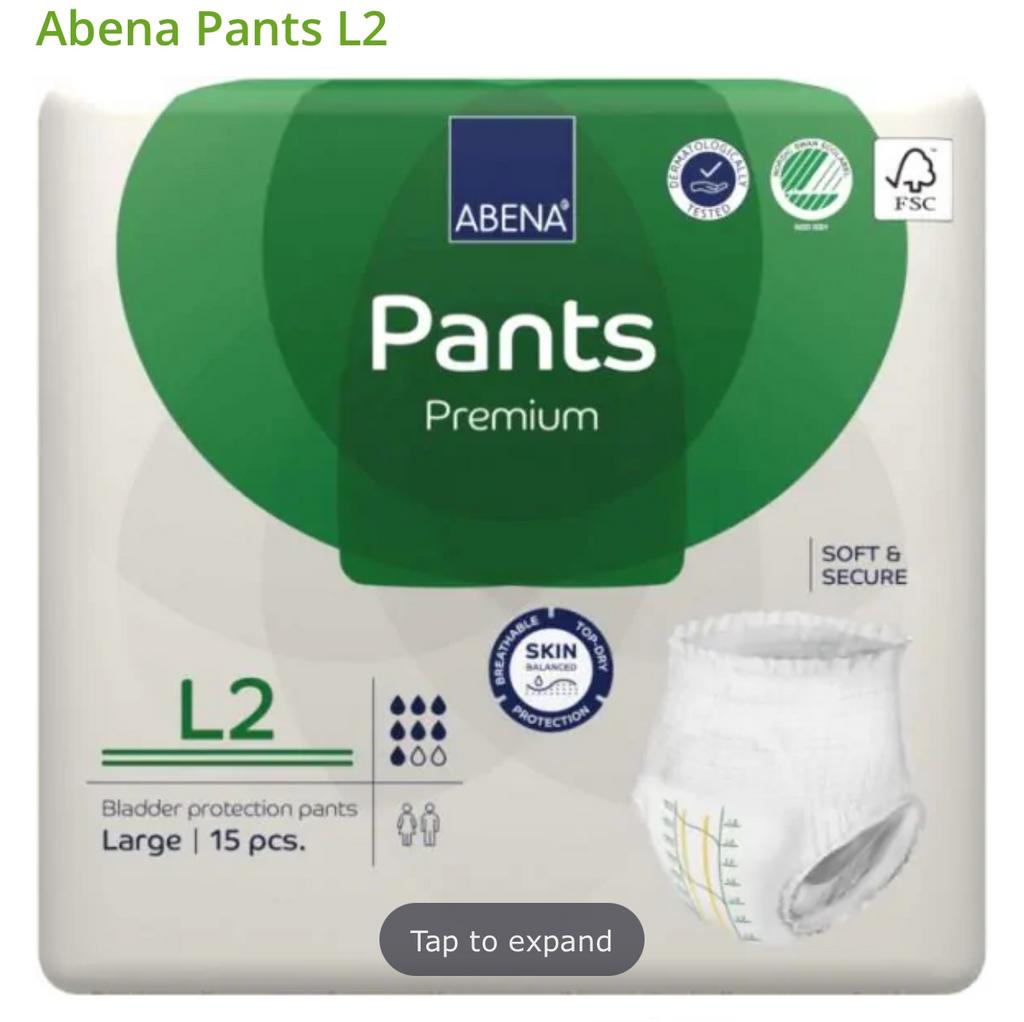 Abena pants premium L2. Luierbroekjes volwassenen. Luiers, Ophalen of Verzenden, Nieuw