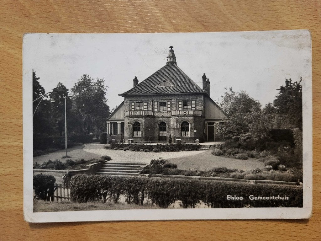 ansicht ELSLOO Gemeentehuis, Verzamelen, Ophalen of Verzenden, Voor 1920, Limburg
