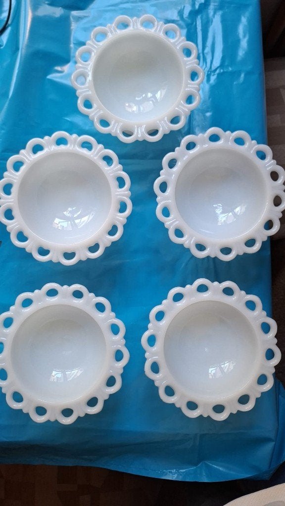 Melkglas schaaltjes, Ophalen of Verzenden