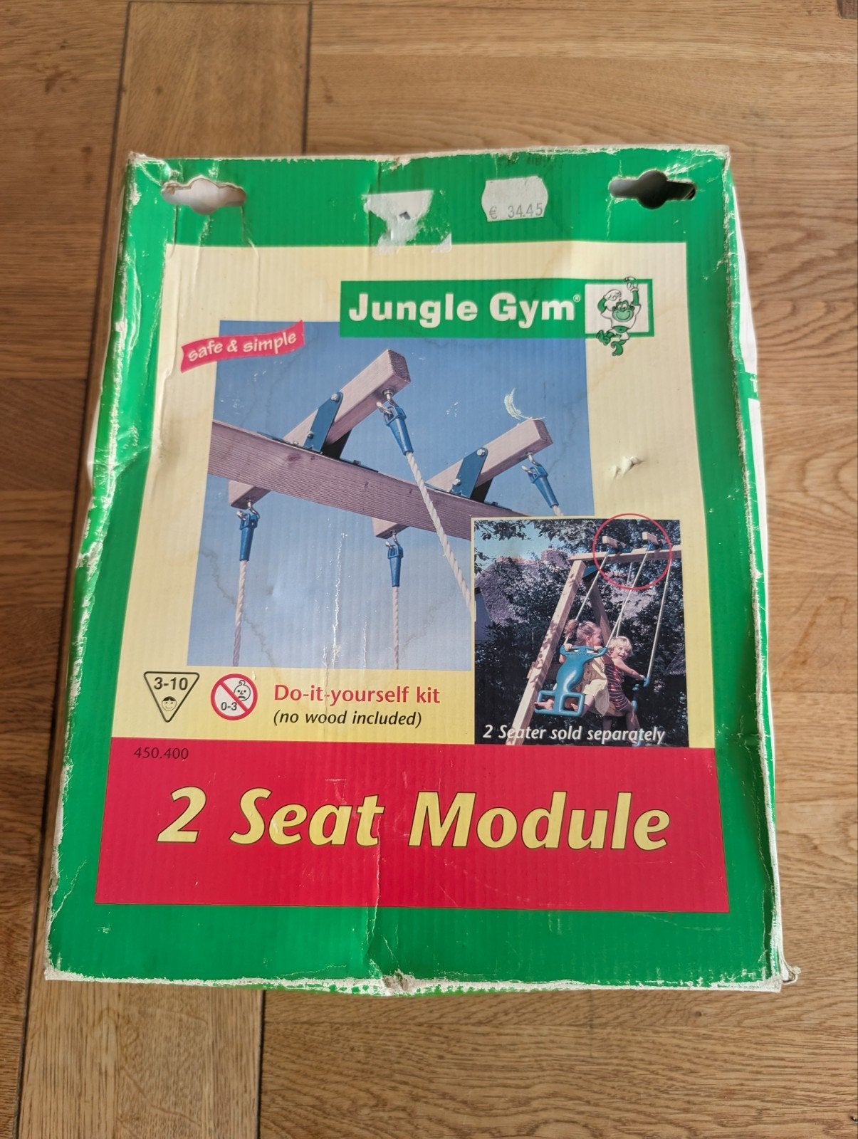 Jungle Gym 2-zits schommel module - DIY kit, Ophalen of Verzenden, Nieuw, Schommel, Aanbouwonderdeel