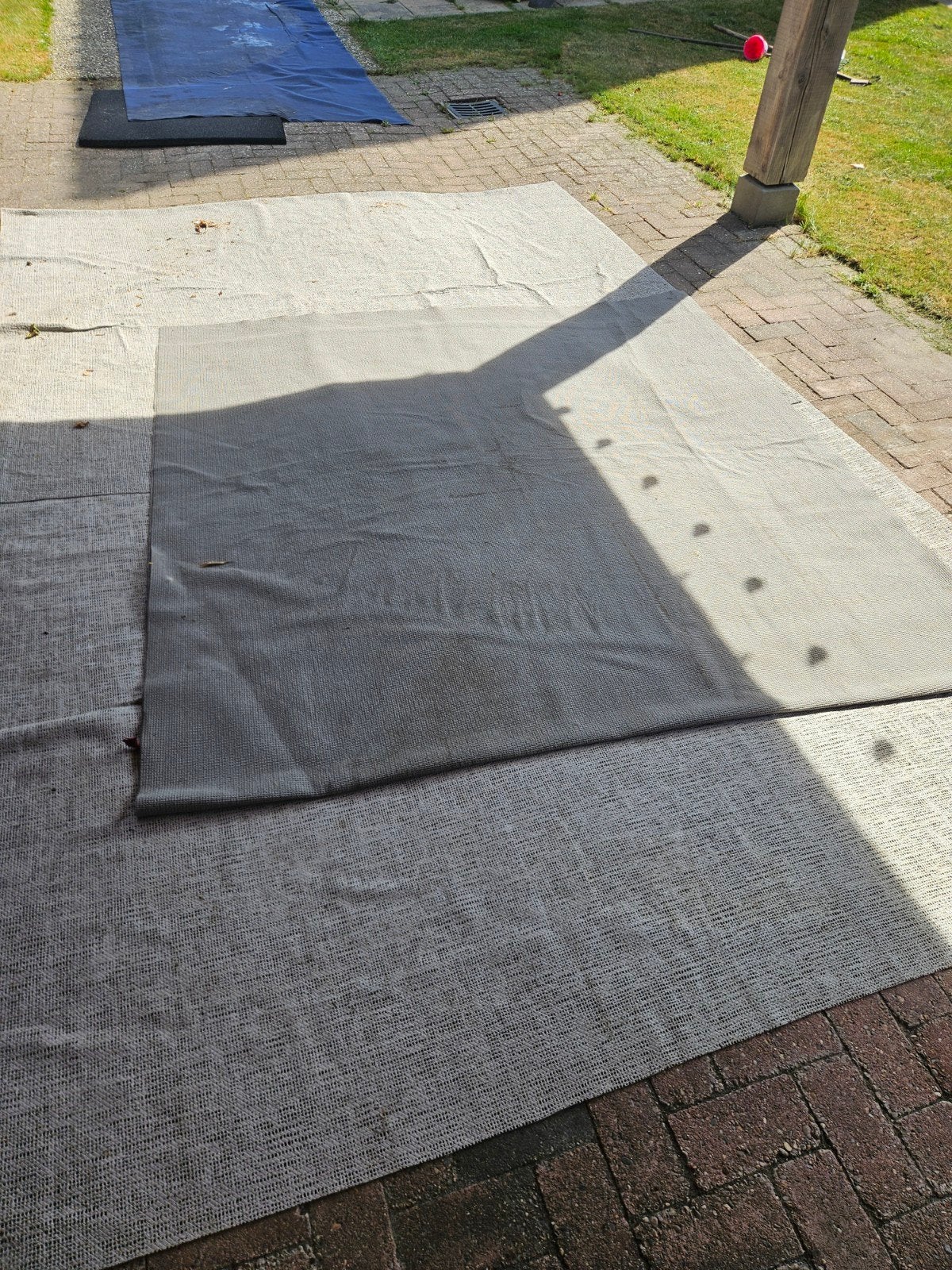 Donkergrijs camping tapijt 200x200cm - Zo goed als nieuw, Ophalen of Verzenden, Zo goed als nieuw