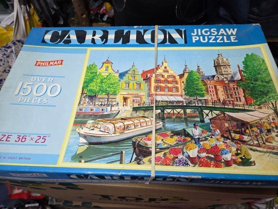 Gratis 4verhuisdozen vol oude legpuzzels jaren '60, '70, '80, Ophalen, 500 t/m 1500 stukjes, Gebruikt, Legpuzzel