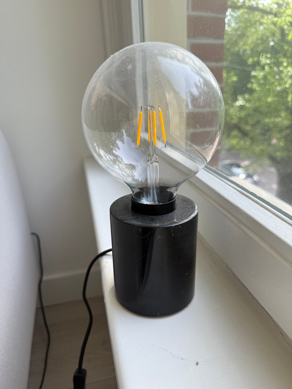 IKEA Markfrost Table Lamp and Bulb black Marble, Ophalen, Nieuw, Minder dan 50 cm