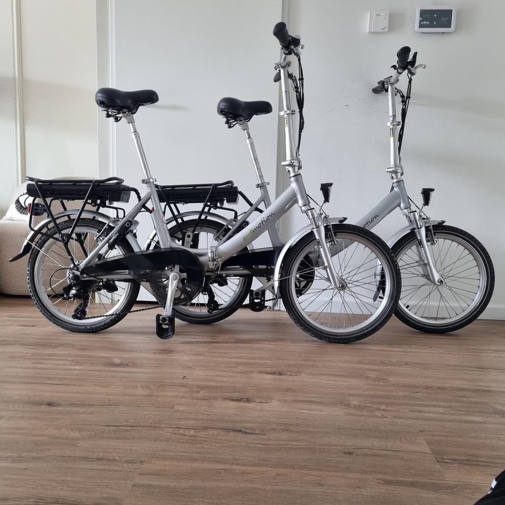 2x Z.G.A.N. E4Motion elektrische vouwfietsen (20inch), Ophalen, Versnellingen, Zo goed als nieuw, Totaal opvouwbaar