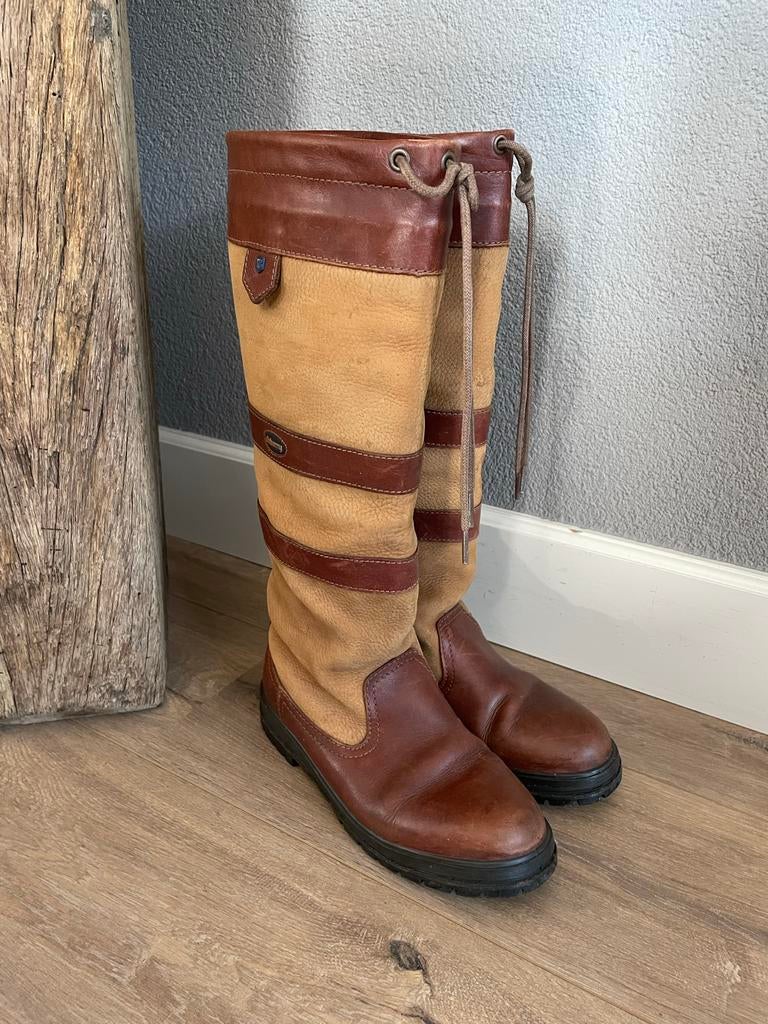 Dubarry galway dameslaarzen, outdoor, maat 39,5., Hoge laarzen, Bruin, Ophalen of Verzenden, Gedragen