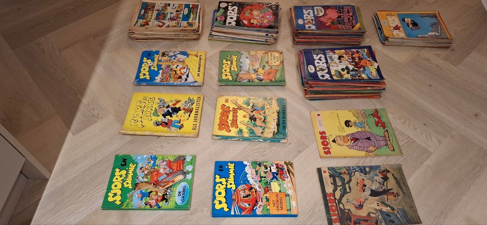 Grote collectie Sjors en Sjimmie stripboeken, Meerdere stripboeken, Ophalen of Verzenden, Gelezen